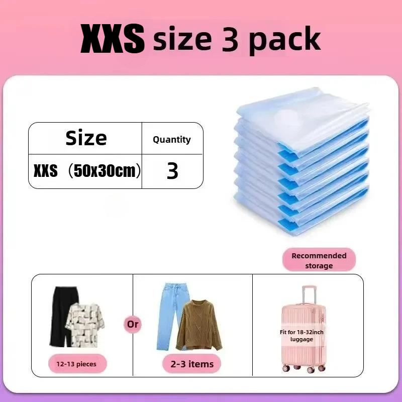 1-5pcs Vacuum Storage Bag Set with Pump Leakproof & Scratch-Resistant for Clothes Blankets Bedding Space-Saving Travel Organizer