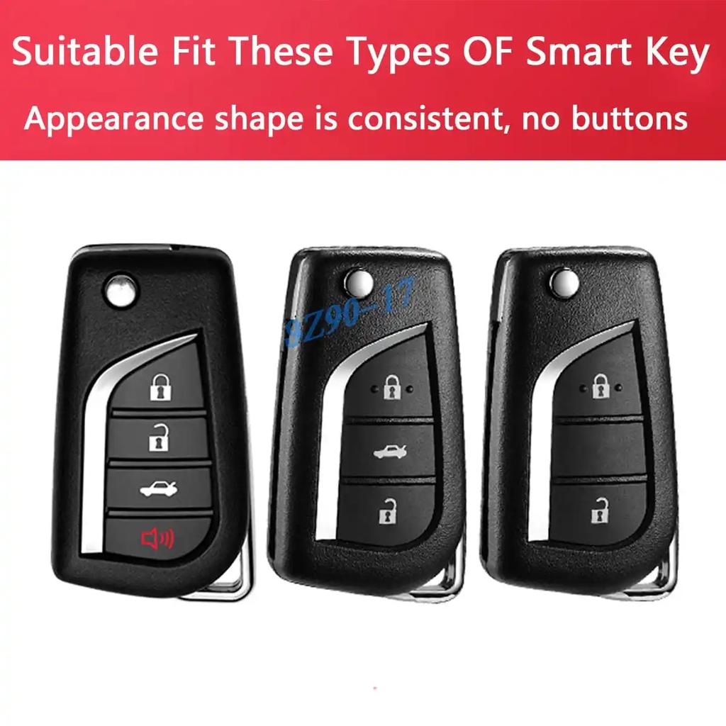 Clear Transparent Black Tpu Car Smart Key Cover Case For Toyota Chr Corolla Hatchback Sedan Rav4 Camry Le Hilux