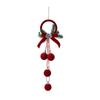 Nordic Flocked Bells Christmas Ornament Christmas Ball Hanging Pendant Christmas Tree Decorations for Home Decoration