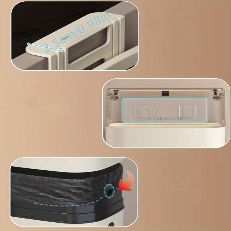 1pc Household Plastic Flip Wall Hanging Garbage Bin, Kitchen, Bathroom, Bathroom, Crevice Hanging Wall Storage, Pressure Ring Ga