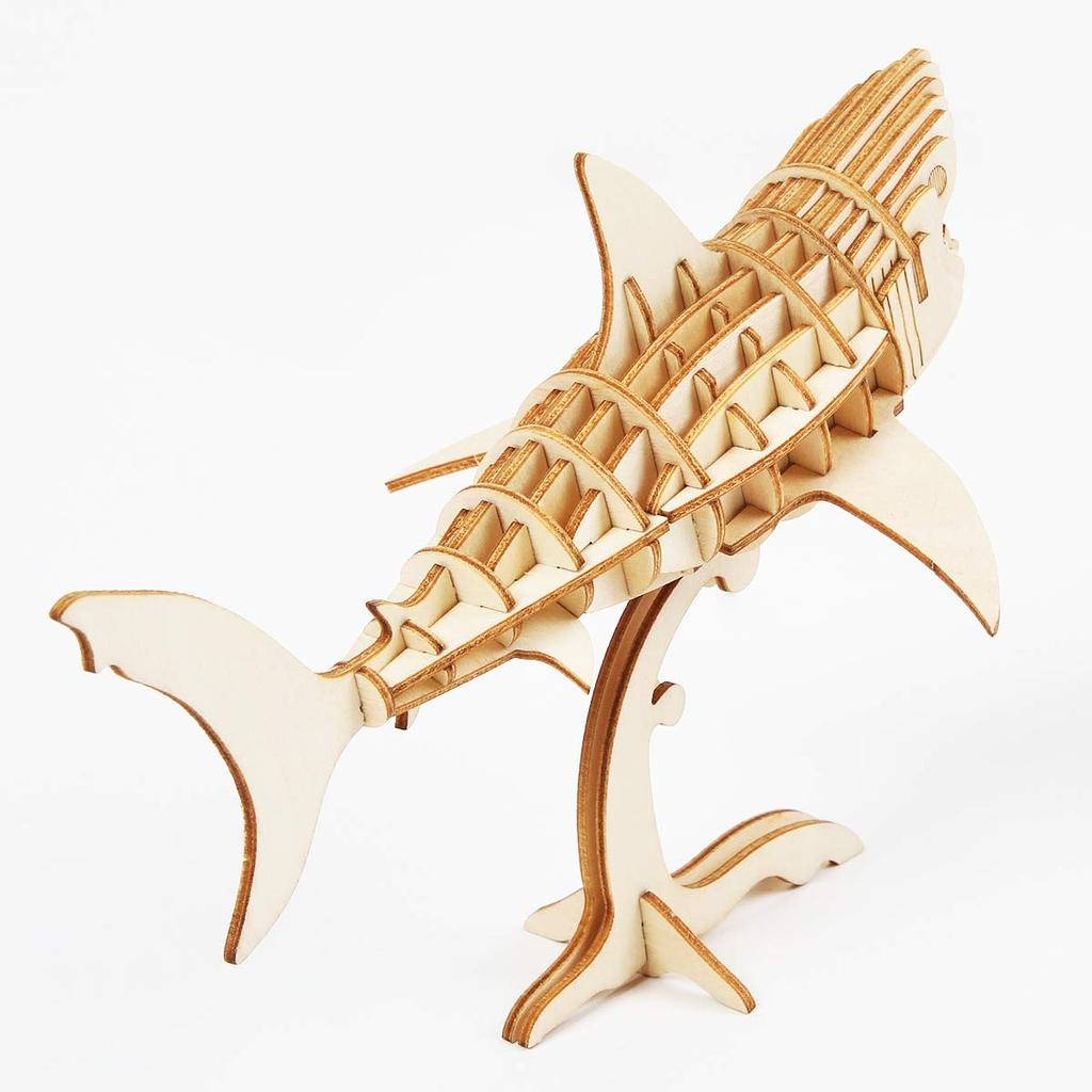 3D Holzpuzzle TG274 Hai mit japanischer Anleitung Tsukurundesu®