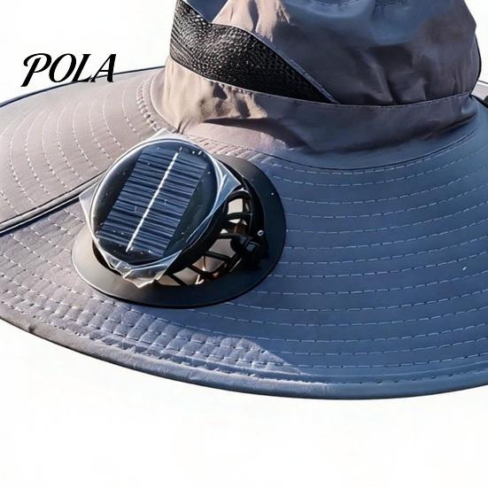 Adjustable Solar Fan Cap Sun Hat with Detachable Design, Three Fans UPF 50+ Bucket Battery Backup Hat, Fit Outdoor Cooling Type-C Charging, Power With