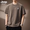 JEEP SPIRIT Men's Heavyweight Loose-Fit Round Neck T-Shirt