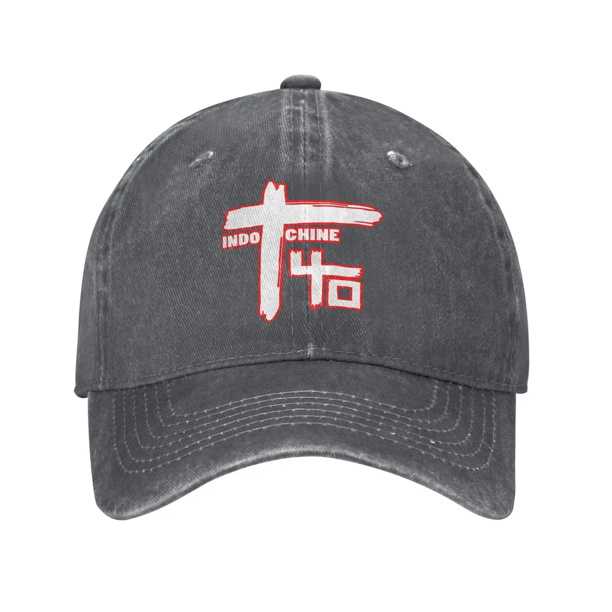 

Washed Baseball Cap Indochine Band Exselna Genres Rock Summer Trucker Hat For Unisex-Teens Cute Outdoor Sport Sun Snapback Cap One Size