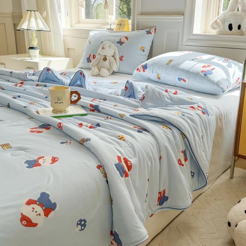 Good Quality Cool Feeling Quilt Summer Coolness Ice Cold Air Condition Thin Blanket Summer Quilt Plain Air-conditioning Bedroom