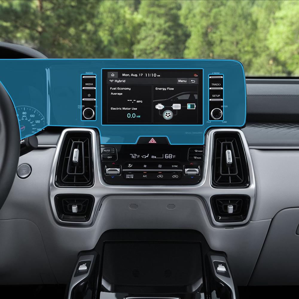 Car Interior TPU Protector Film For Kia Sorento 2026 2026 Anti-scratch Navigation Center Console Dashboard Pre Cut PPF Cover