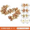 Artificial Maple Leaf Vine Fall Decor Black Leaves Harvest Season Home Decoration Silk Floral Garland