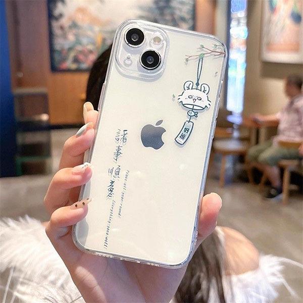 

Couple-Style Space Shell Wind Chime for Apple 17 Pro Max/16 Transparent - Cute, Hot-Selling, Soft Design iPhone XR
