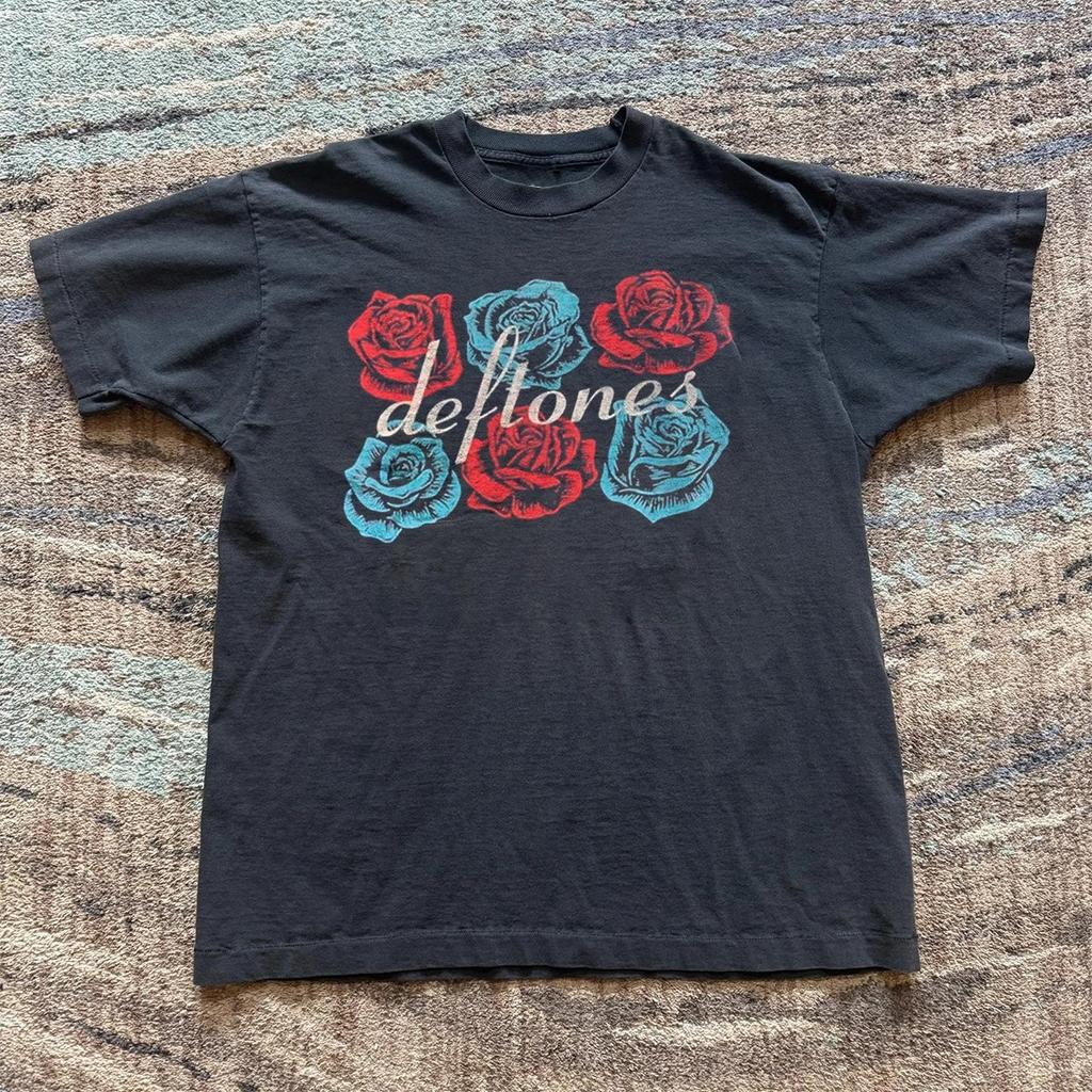 RARO! Deftones Autointitolato Rose Maglietta Unisex Nera Taglia S-5XL
