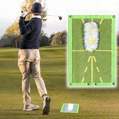 Golf Swing Trace Impact Mat, Portable Batting Path Detection Training Pad, Instant Feedback Golf Practice Mat for Indoor