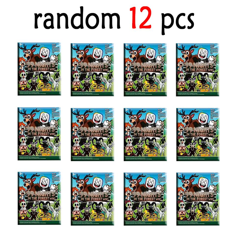 24pcs horror game 99 Nights in the Forest blind box The Deer The Ram The Owl Camper Peripheral character figurines and ornaments