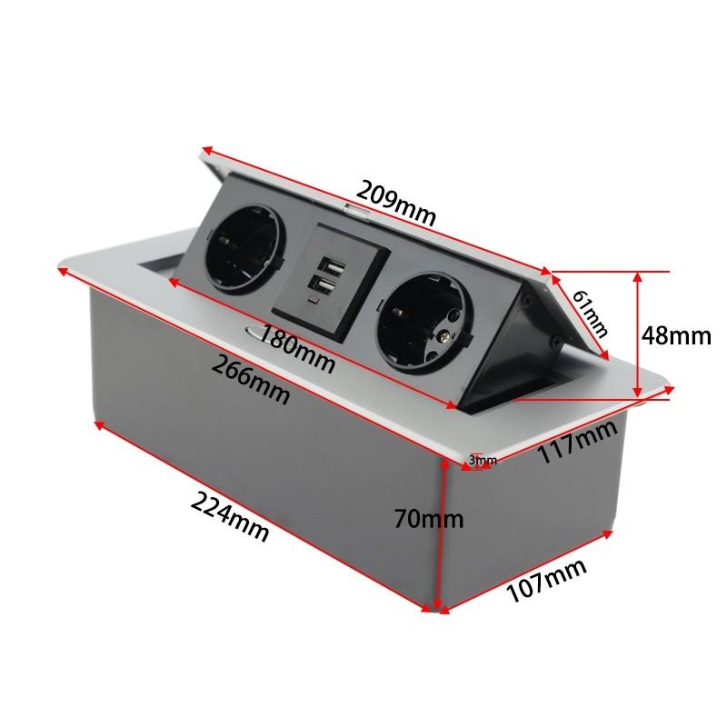Table Socket Countertop Socket Universal Socket Embedded Table Socket Built-in Desktop Outlet Pop-UP Socket