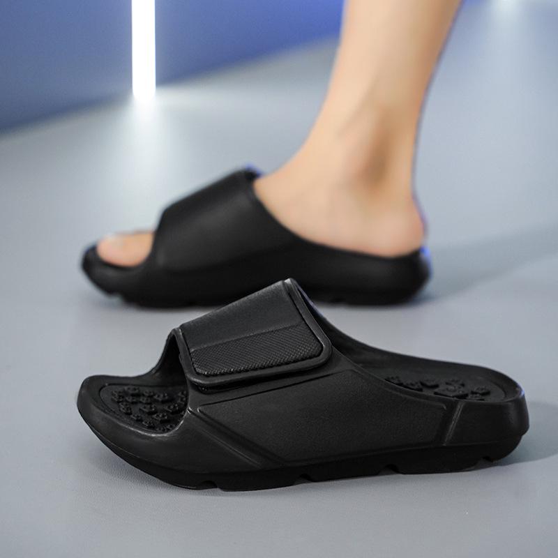 Summer Comfort Massage Slippers: Lightweight Shock-Absorbing Single Strap Sandals for Outdoor and Beach, Available In Large Sizes.