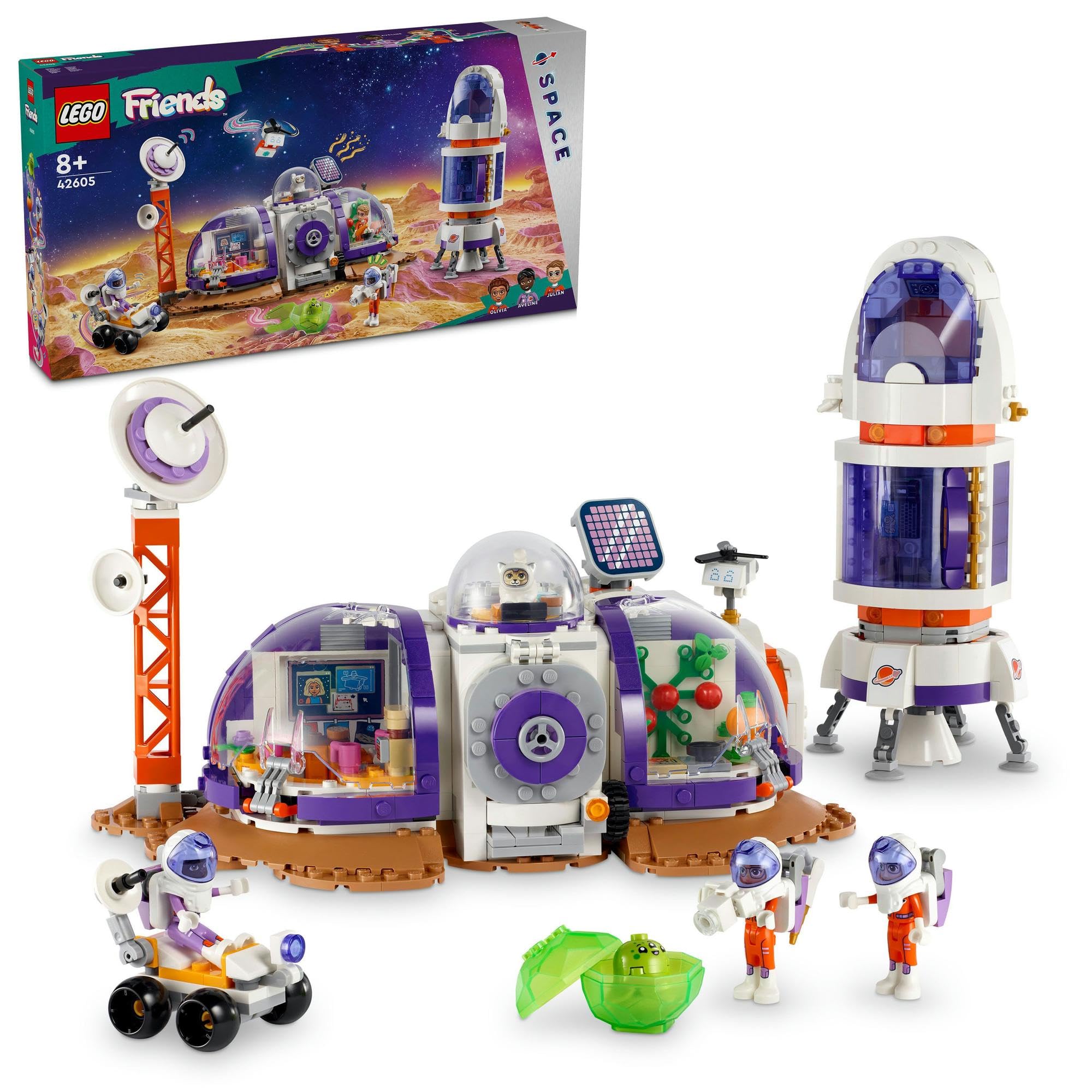 

LEGO Friends Mars Base and Rocket Toy, Perfect as a Birthday or Christmas Gift for Girls, Boys, and Kids Ages 8, 9, and 10, Pretend Play, Model 42605
