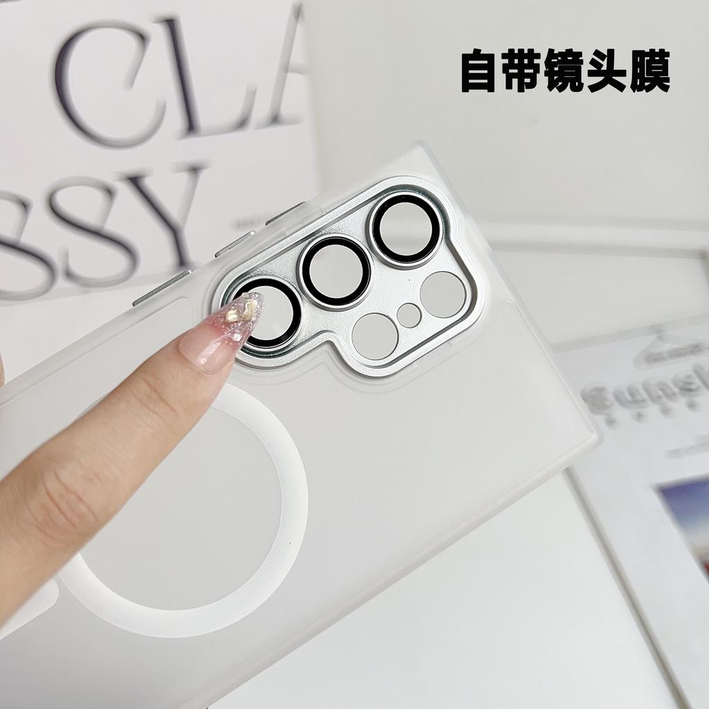 Translucent Lens Protect Shockproof Case For Samsung S25 S24 S23 FE S22 Ultra Plus A56 A36 A26 A16 06 For Magsafe Magnetic Cover