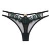 European and American Sexy Thong Women's Mesh Embroidery Transparent Temptation Cross Low Waist Hot One Thread T Panties 2240