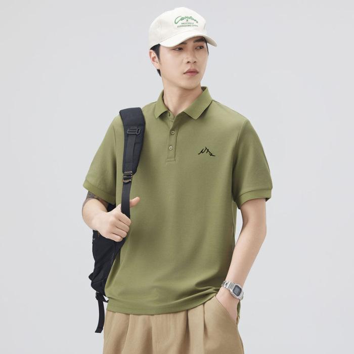 Summer Thin Three-dimensional Silicone Printed Short-sleeved POLO Shirt Men's T-shirt Top