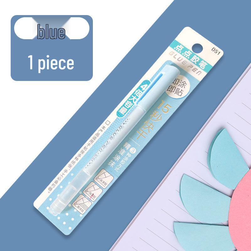 Colorful Dot Glue Pen for Kids' Crafts & Journals - Quick-Drying, Student-Friendly Tape.