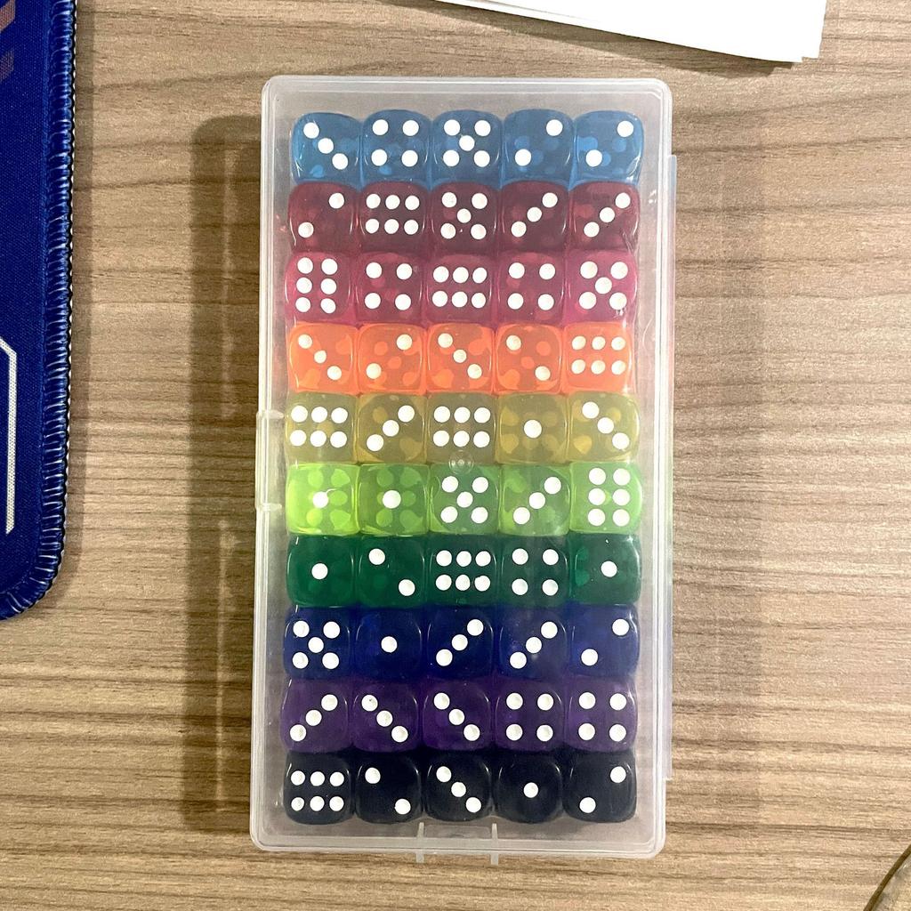20/50PCS Acrylic Dice Set, 12mm Rounded Corners, Transparent Candy Color, Versatile for Board Games, Party Gifts, Action Games