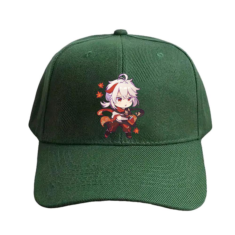 Genshin Impact Kazuha Chibi Cap Summer Woman Man Adult Casual Fashion Casual Adjustable Fishing Hat Sun Hat