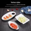 Pure White Irregular Ceramic Serving Plate - Creative Solid Color Dish for Home and Restaurant Use