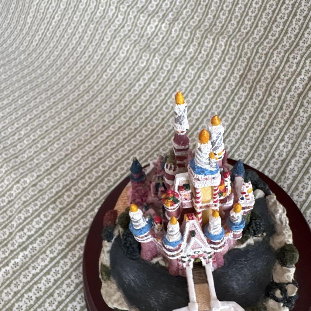 [USED] Disney Word 25th Anniversary Cake Decoration Castle Figure Miniature