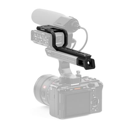 TILTA Sony FX3 XLR-H1 Üst Sap için XLR Uzatma Braketi, Soğuk Ayakkabı, NATO, Konumlandırma Noktalı 1/4"-20 ve 3/8"-16 Dişler - Siyah TA-T13-XLR-B