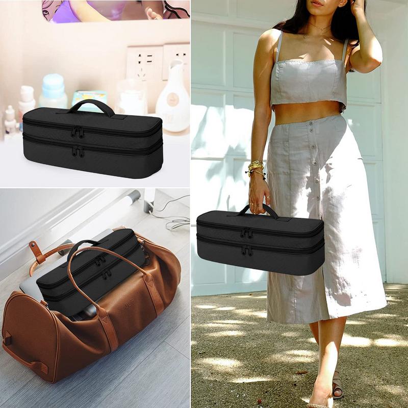 Bag Double Layer Travel Integrated Hair Dryer Storage Curling Iron Double layer Storage Bag Portable Travel Case Organizer Bag
