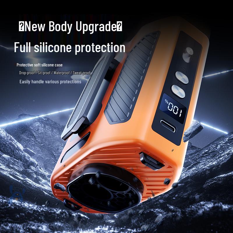 2026 Rechargeable High-Speed Waist Fan with Digital Display for Extreme Cooling Outdoors