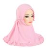 Easy To Wear Girls Instant Hijab Scarf Muslim Hijabs Handmade Flower Amira Lovely Flower Headscarf Turban for 2-6 Years Kids