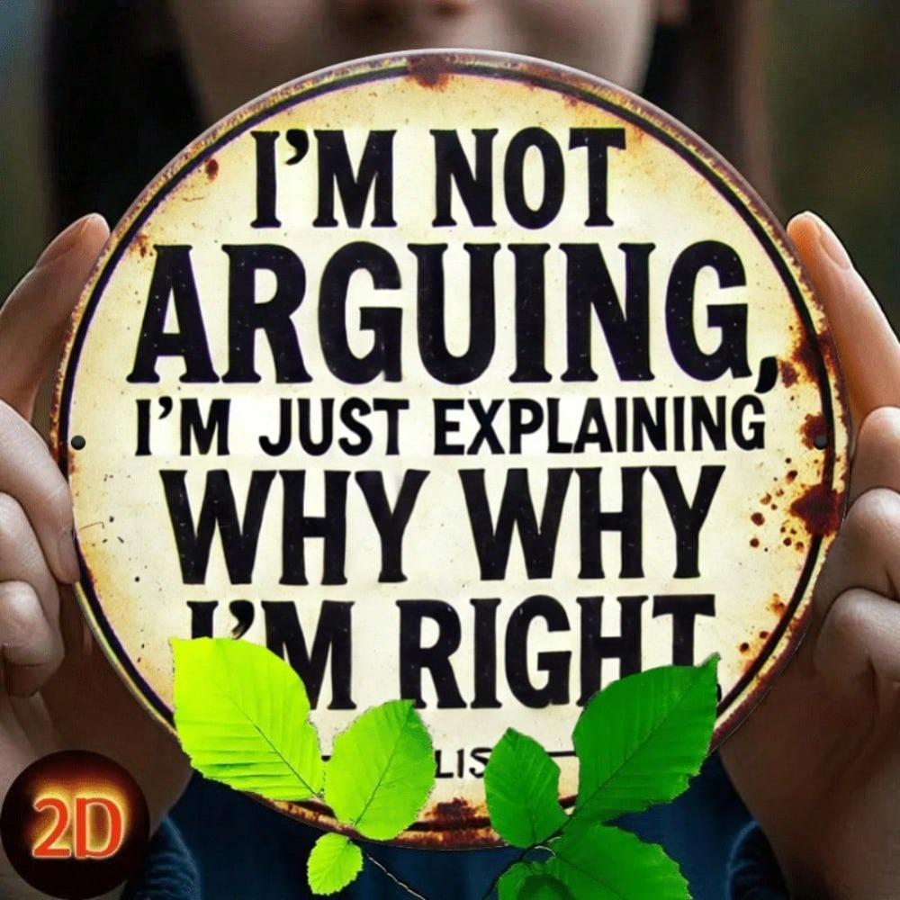 Funny Round Metal Wall Sign Home Decor Gift