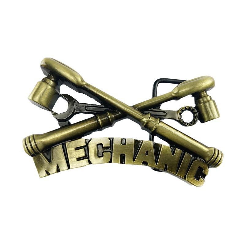 Mechanig Men s Leather Buckle Belt - Micrometer Style, Trendy Mechanical Design со скидкой