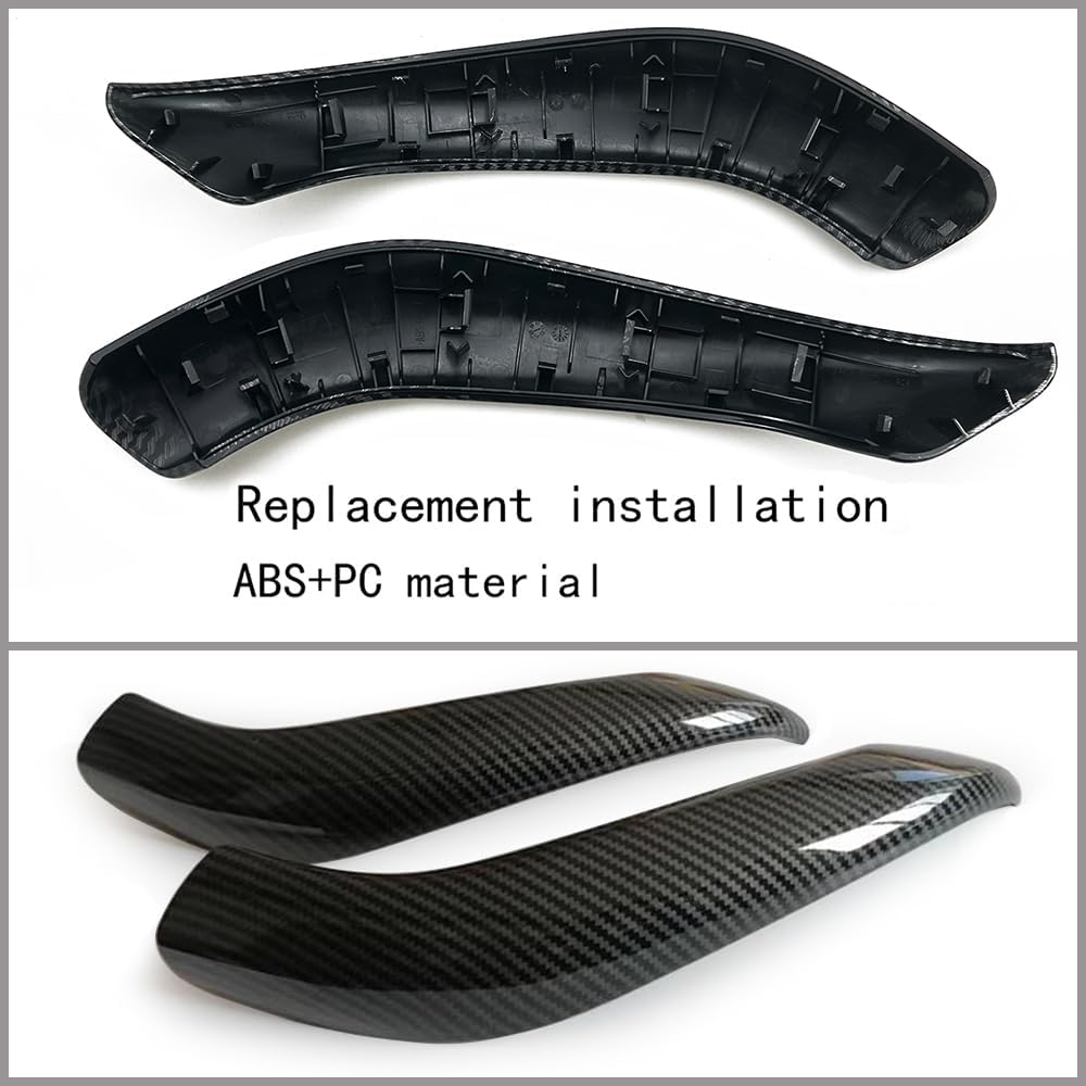 Car Door Handle For BMW X2 F39 X1 E84 F48 2010- Interior Door Handles Replace Cover Car Door Pull Accessories (Carbon Fiber Color)
