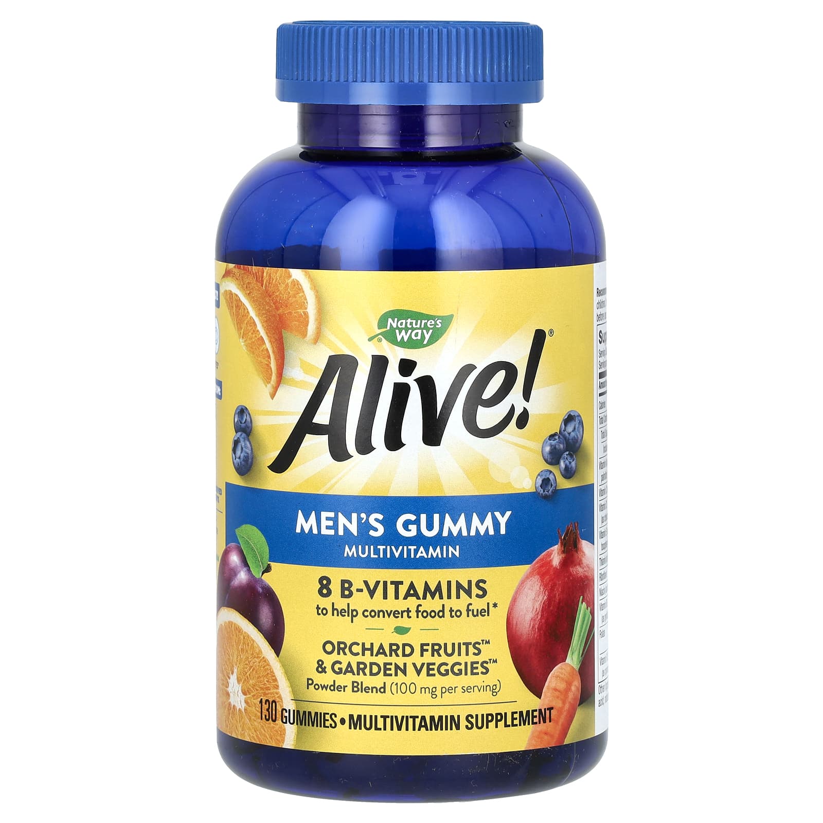 

Nature s Way, Alive! Men s Gummy Gummies Multivitamin, fruit, 130 gummies