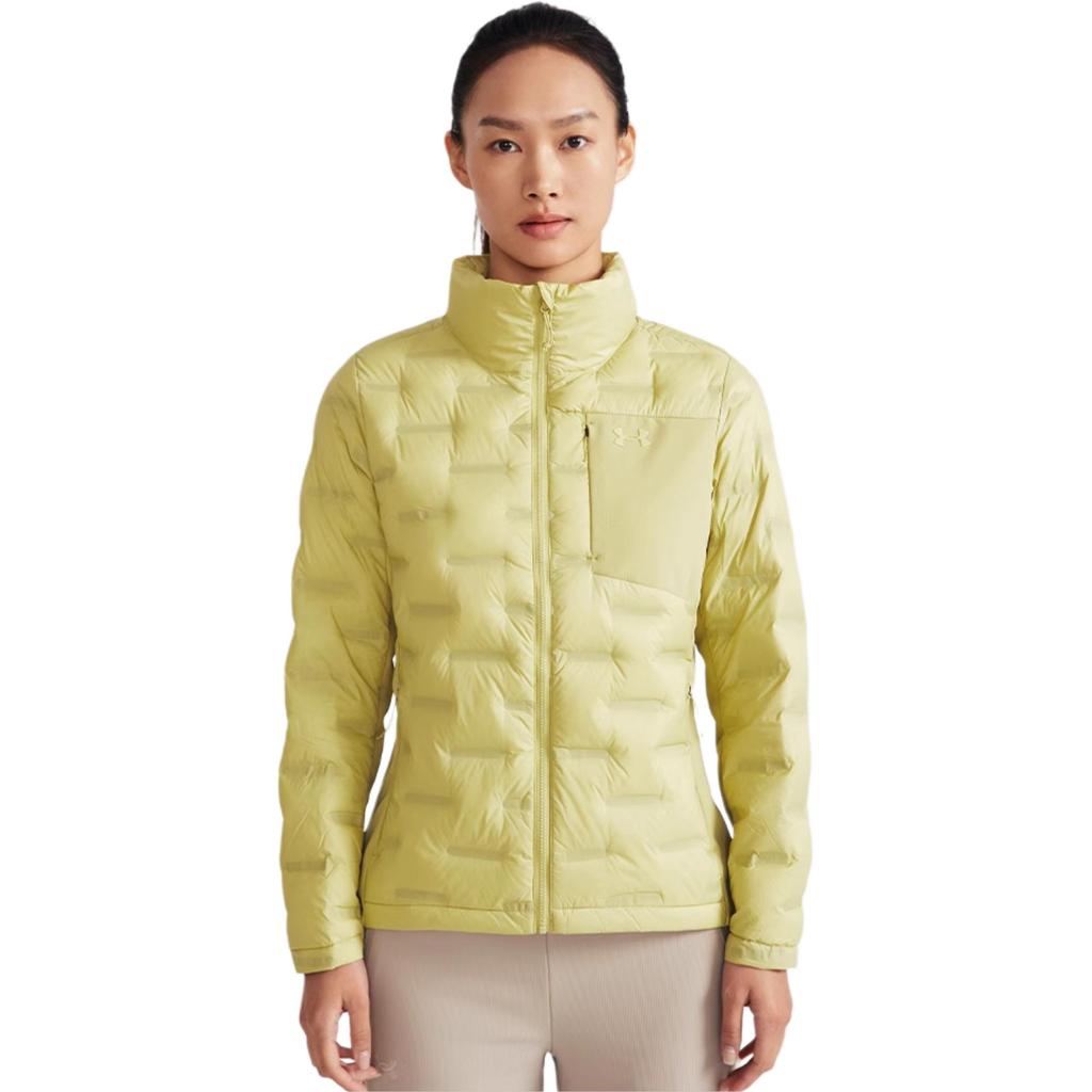 Under Armour Urban Outdoor Hiking Walking Series Breathable Windproof Warm Stand Collar Down Jacket Women outerwear Light-Army-Green 14322136D-0047