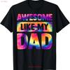 T-shirt Tie Dye assorti Fête des Pères Famille Enfants Vintage Lavé Respirant Streetwear Graphique Confortable Vêtements de créateur