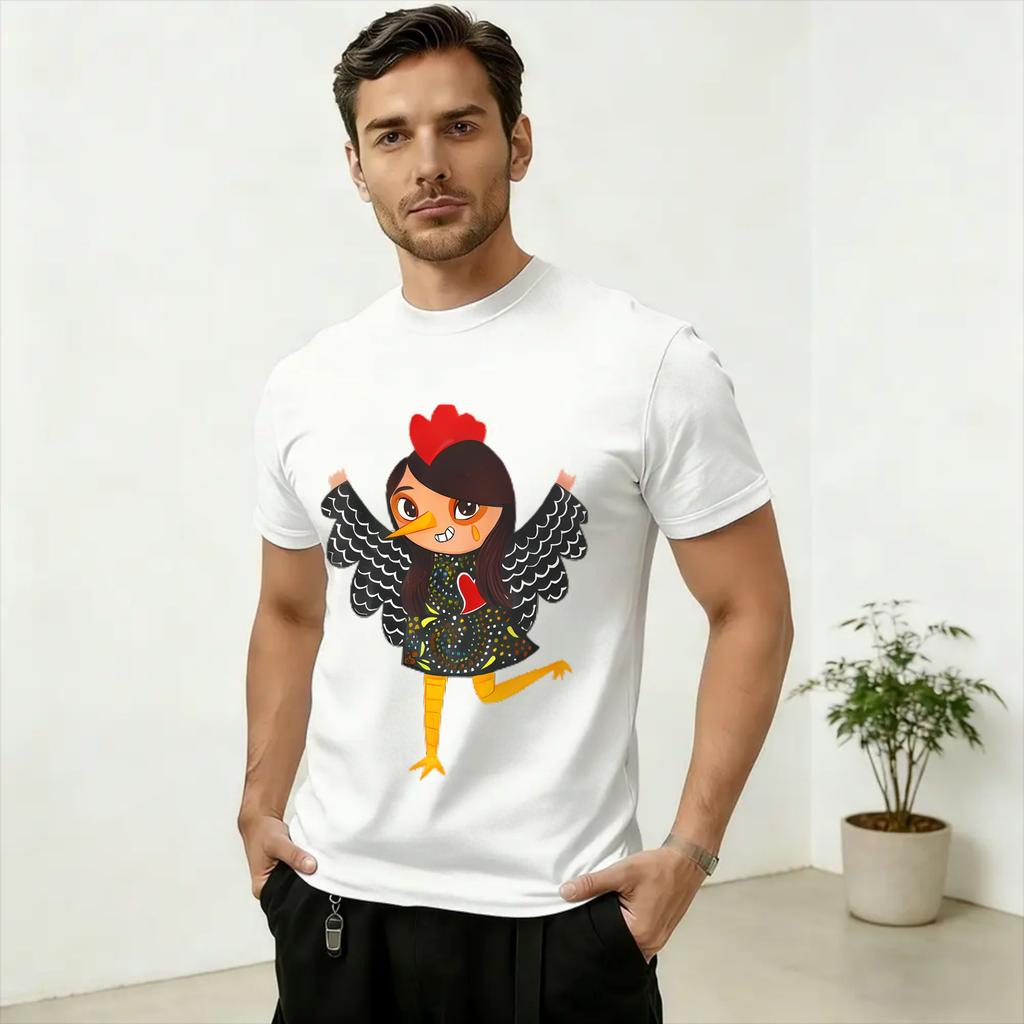 Galo de Barcelos Rooster T Shirt Unisex Cotton Unique TShirt Crew Neck Tee Shirt Short Sleeve Clothes 4XL 5XL