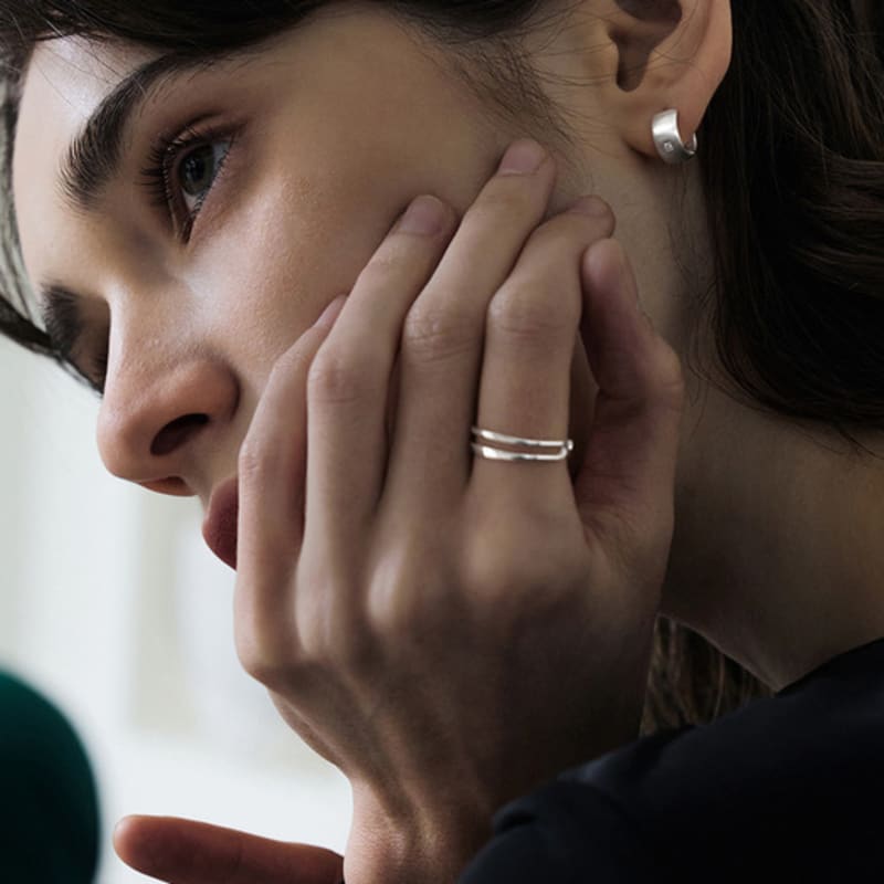 TOU NP033 Dual Strand Twisted Open Ring