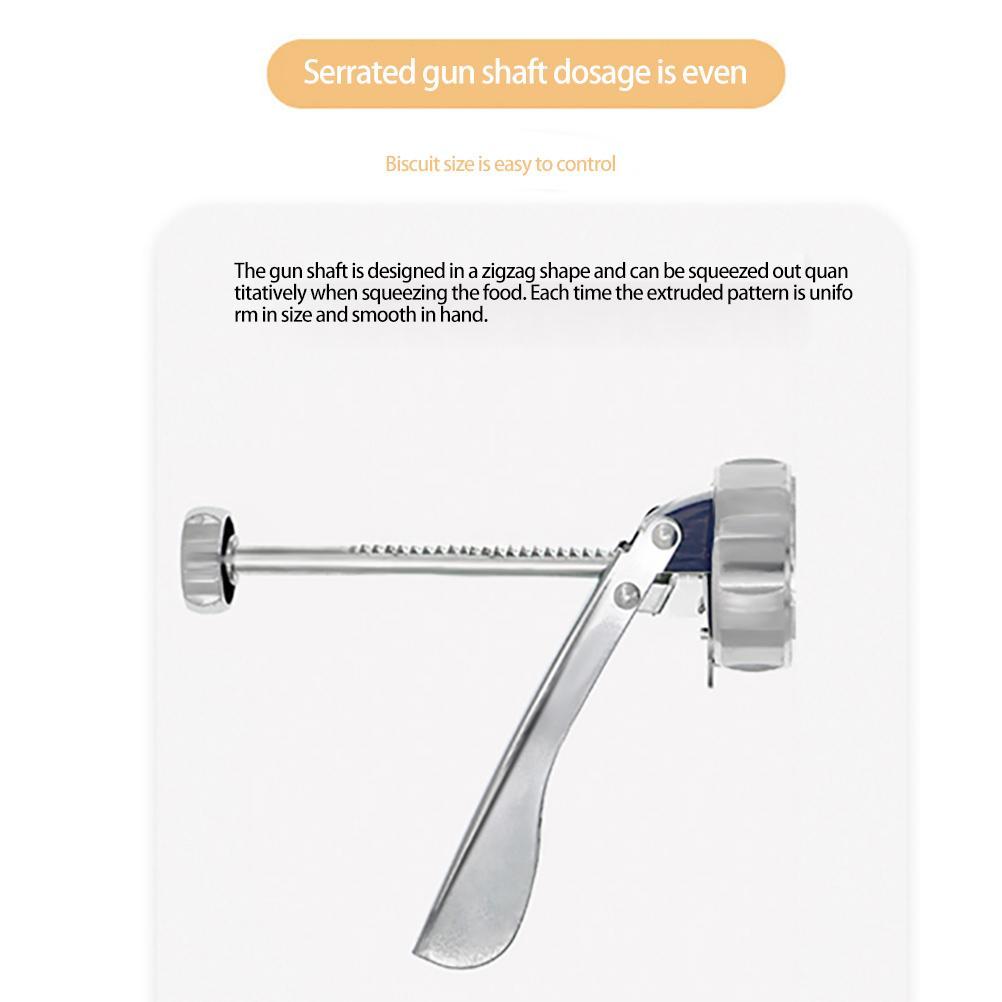 Cookie Press Stainless Steel Biscuit Maker Set Cookie Press with 20 Discs and 4 Icing Tips for DIY Biscuit Making and