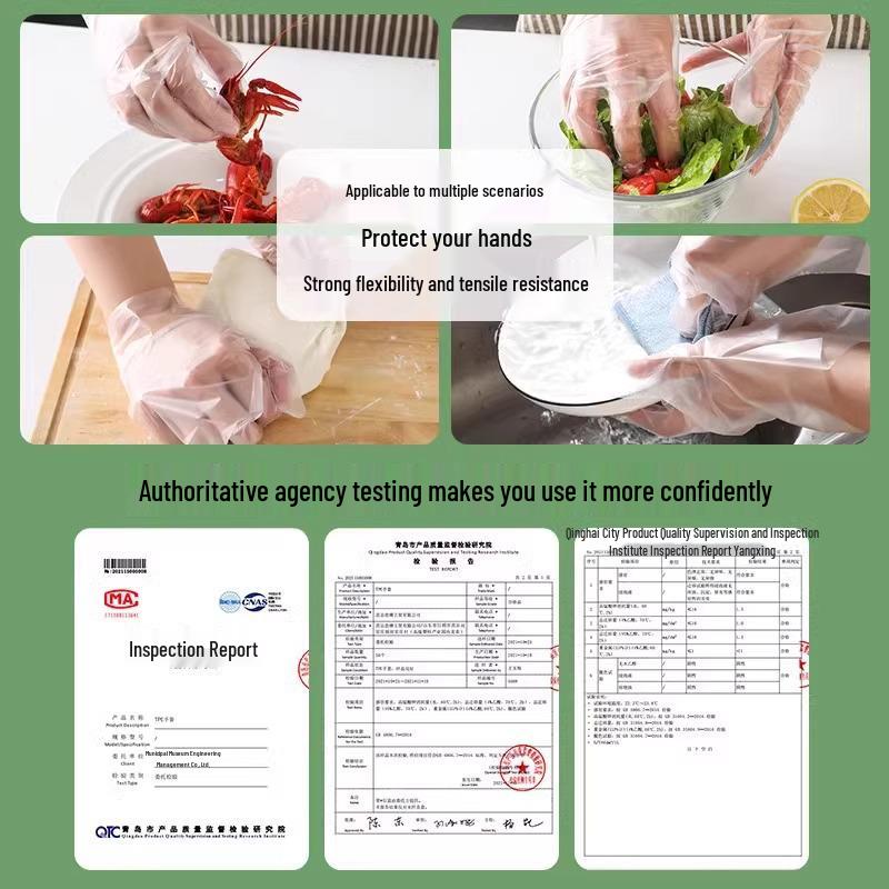 Durable TPE Food-Grade Disposable Kitchen Gloves for Household and Catering