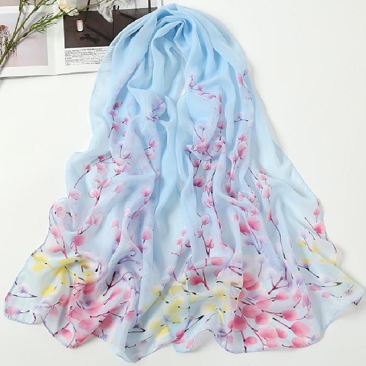 Spring/Summer New Women'S Silk Scarf 50 * 160cm Simulated Silk Twill Square Scarf Fashion Printed Large Square Scarf Professional Scarf