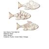 3 Pcs Wood Fish Nautical Wall Decor, Vintage Beach Coastal Theme Fish Wall Art, Rustic Farmhouse Hanging Sculpture for Lake House, Bathroom