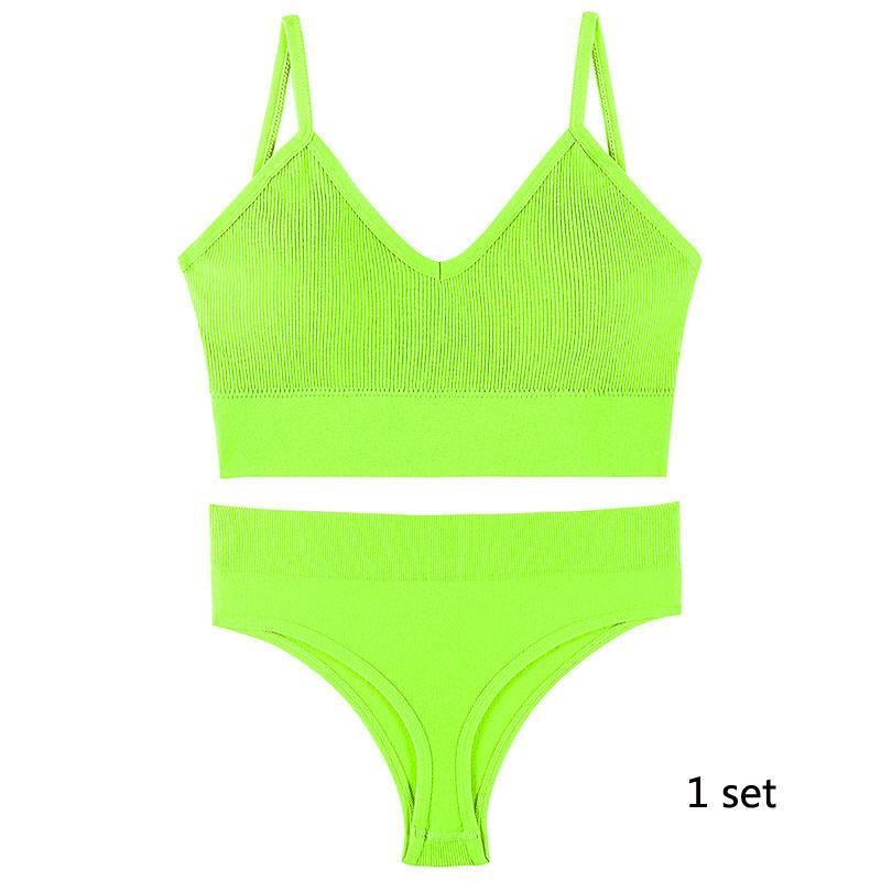 Underwear Set Lingerie Female Sexy Halter Beauty Tank Top Thin Section French Triangle Cup Without Steel Ring Gathered Bra Set