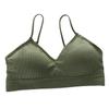 Nahtloses geripptes Bandeau: Hohe Elastizität, Schöner Rücken, Bequem mit Brustpolstern, Dünne Träger, Wickel-Westen-Dessous für Damen