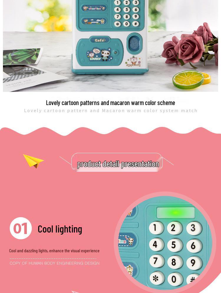 Kids' Smart ATM Piggy Bank with Face & Fingerprint Recognition