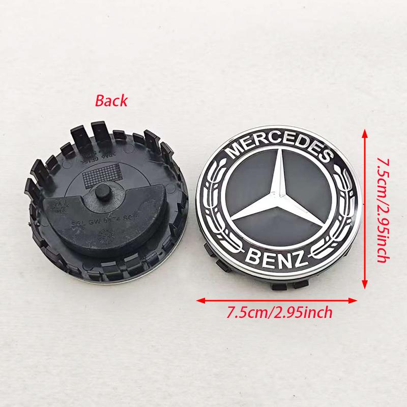 4Pcs 75mm Car Floating Wheel Center Hubcaps For Mercedes Benz W204 205 A B C E S CLA CLK ML GLK GLA GLB GLC CLA AMG Accessories