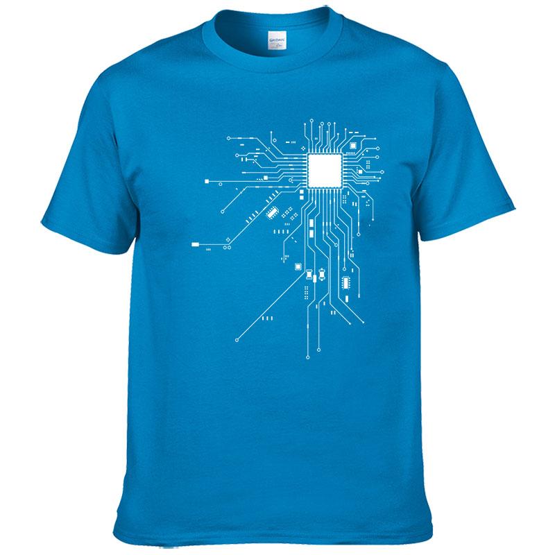 Tricou Bărbați Inimă Nucleu CPU Calculator GEEK Nerd Freak Hacker PC Gamer Vara Mânecă Scurtă Bumbac Mărime Europeană #303