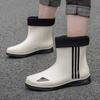 Mode Kurzer Schaft Verdickte Wasserdichte Schuhe Herren Regenschuhe Low-Top Warm Arbeit Gummi Schuhe Rutschfest Angeln Küche Regenstiefel Herren