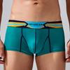 Xibin Men's Youthful Low-Rise Ice Silk Boxer Briefs - Solid Colors