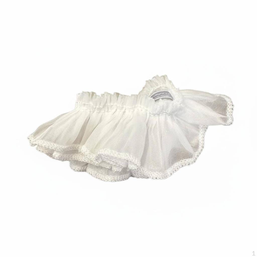10cm Doll Skirt Handmade Ruffled Gauze Soft Outfit for Hobbyists, Craft Projects Style 1